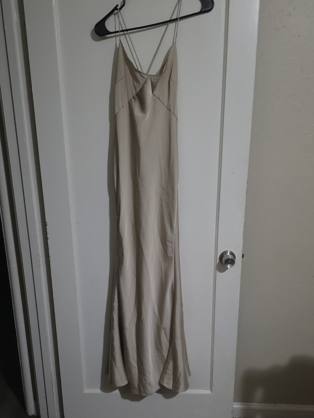 GAP Beige Slip Maxi Dress with Spaghetti Straps